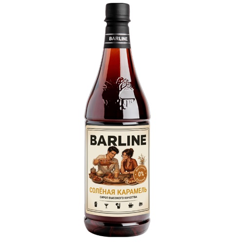 Barline сироп Соленая карамель, без сахара, ПЭТ, 1л